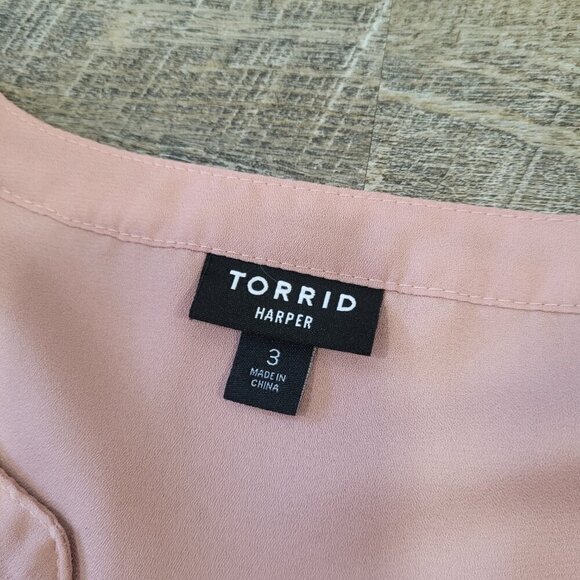 TORRID | Harper 3/4 Sleeve Pullover Blouse Top | Sz. 3X - Picture 6 of 8
